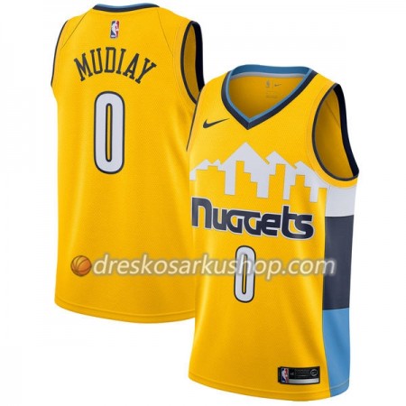 Muški NBA Dres Denver Nuggets Emmanuel Mudiay 0 Nike 2017-18 Siva Swingman